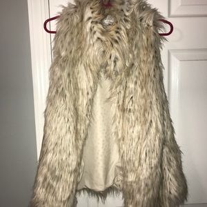 Tan & beige Fur Vest